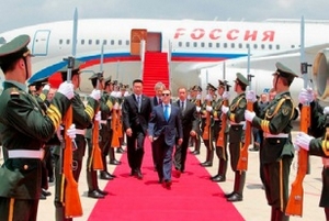Прибытие российского Президента на Саммит БРИКС в Китайскую Народную Республику 