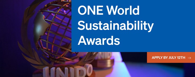 ЮНИДО продлевает прием заявок на Международную премию ONE World Sustainability Awards 2026 ЮНИДО продлевает прием заявок на Международную премию ONE World Sustainability Awards 2026